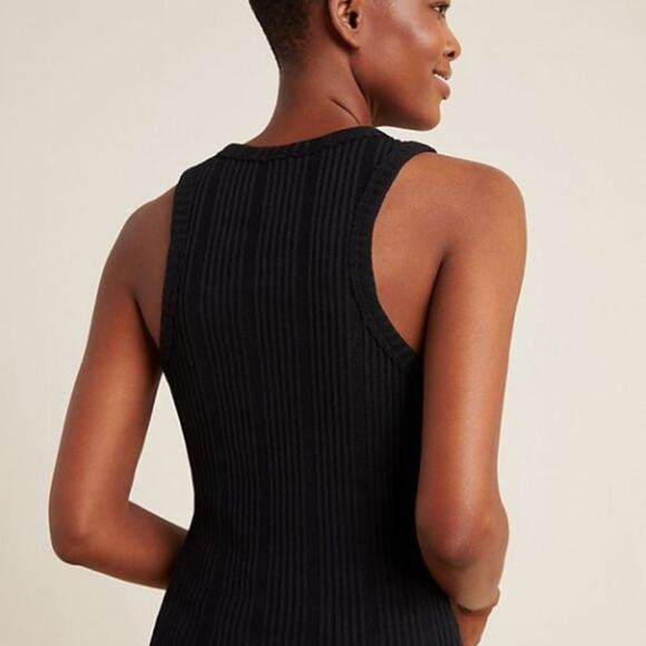 Anthropologie Robin Ribbed Black Racerback Tank Top Womens Small Sleeveless - Picture 15 of 16